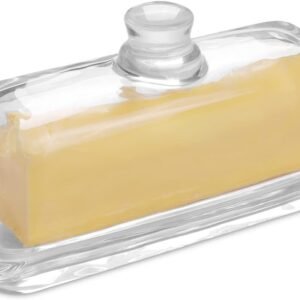 Butter Transparent Tray,Butter Holder Butter Stick Keeper Tray with Lid Butter Keeper Dishwasher Safe