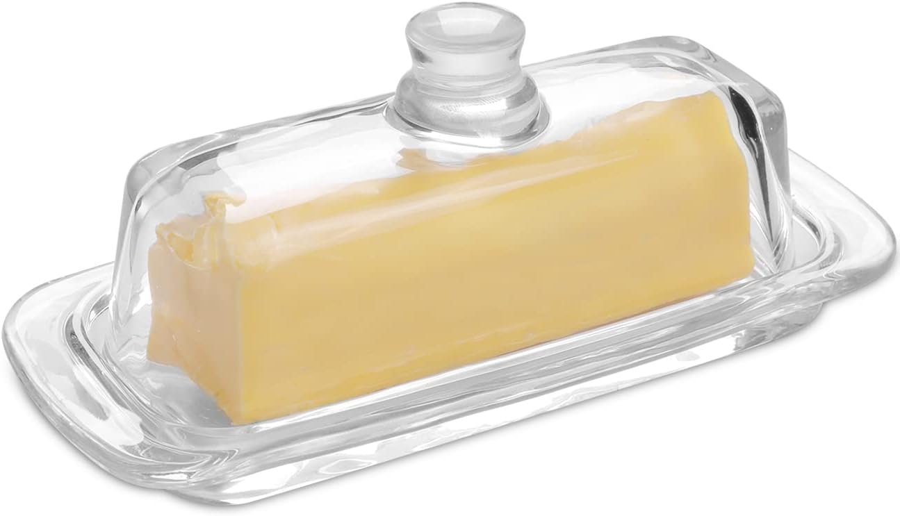 Butter Transparent Tray,Butter Holder Butter Stick Keeper Tray with Lid Butter Keeper Dishwasher Safe