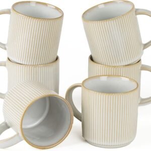 14 OZ Coffee Mug, Microwave and Dishwasher Safe, Coffee Cups with Handle for Coffee, Tea, Cocoa, Milk, Light Pink