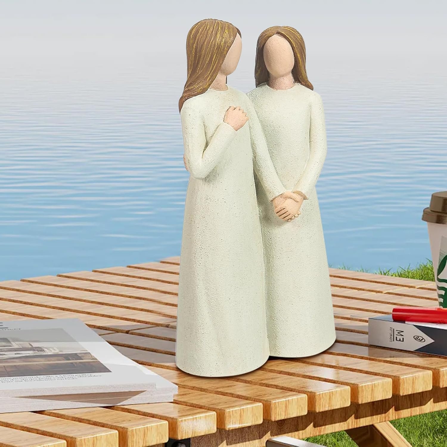 Gifts for Mom from Adult Daughter, Sculpted Hand-Painted Statues Mother in Law Gifts for Mother’s Day Anniversary Birthday Christmas - 图片 3