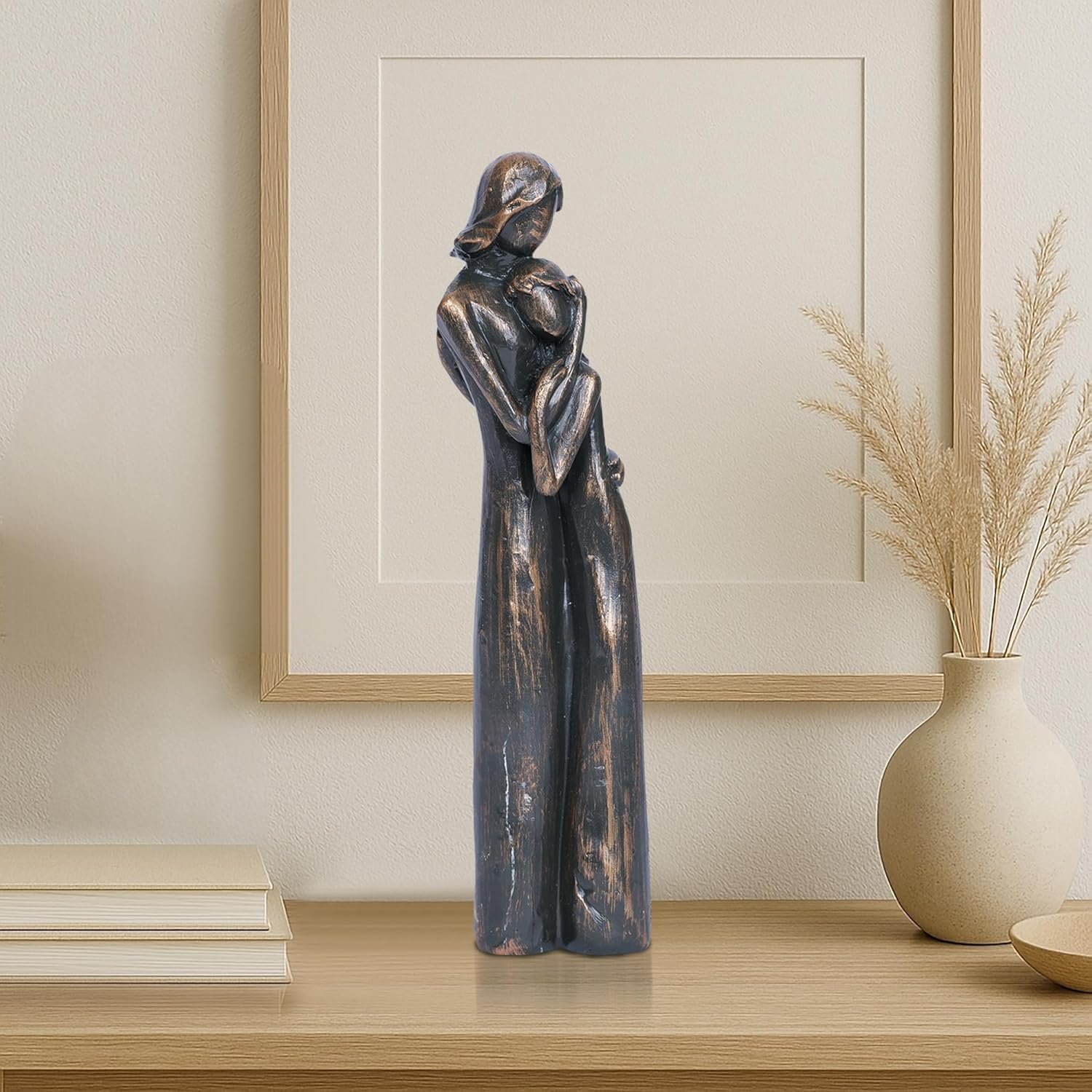 Mom Birthday Gift from Daughter Mother and Daughter Figurine 7" Hand Painted Sculpted Statue Meaningful for Mama Women - 图片 2