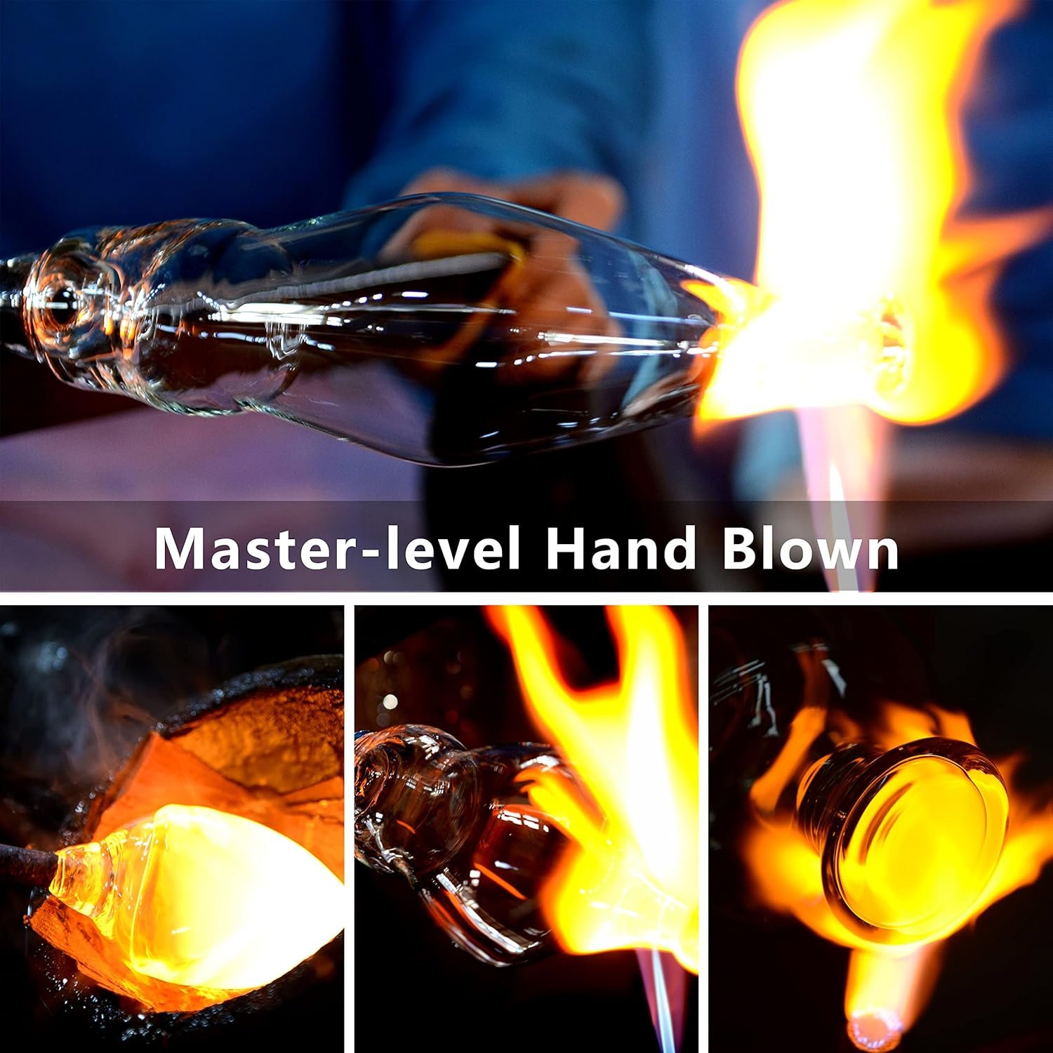 Crystal Champagne Flutes Set of 6 - Hand Blown Champagne Glasses With Long Stem - 6.5 oz Elegant Sparkling Wine Stemware - Unique Gift for Birthday - 图片 2